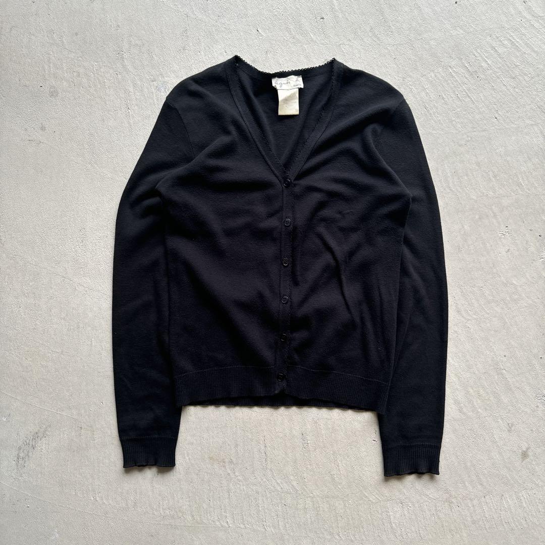 90s agnes.b black cardigan カーディガン 黒