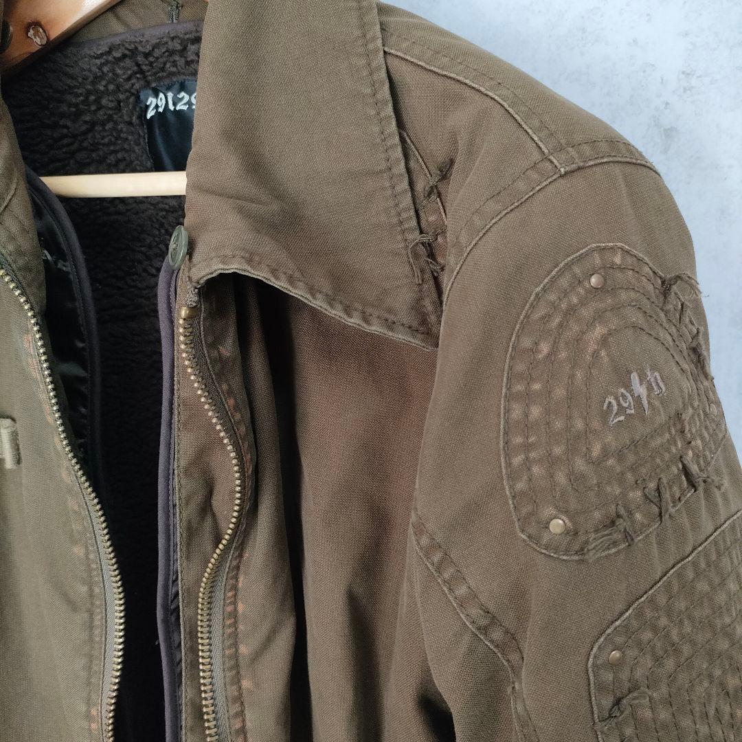 【291295 HOMME】ミリタリーフライトジャケット／ボアライナー付