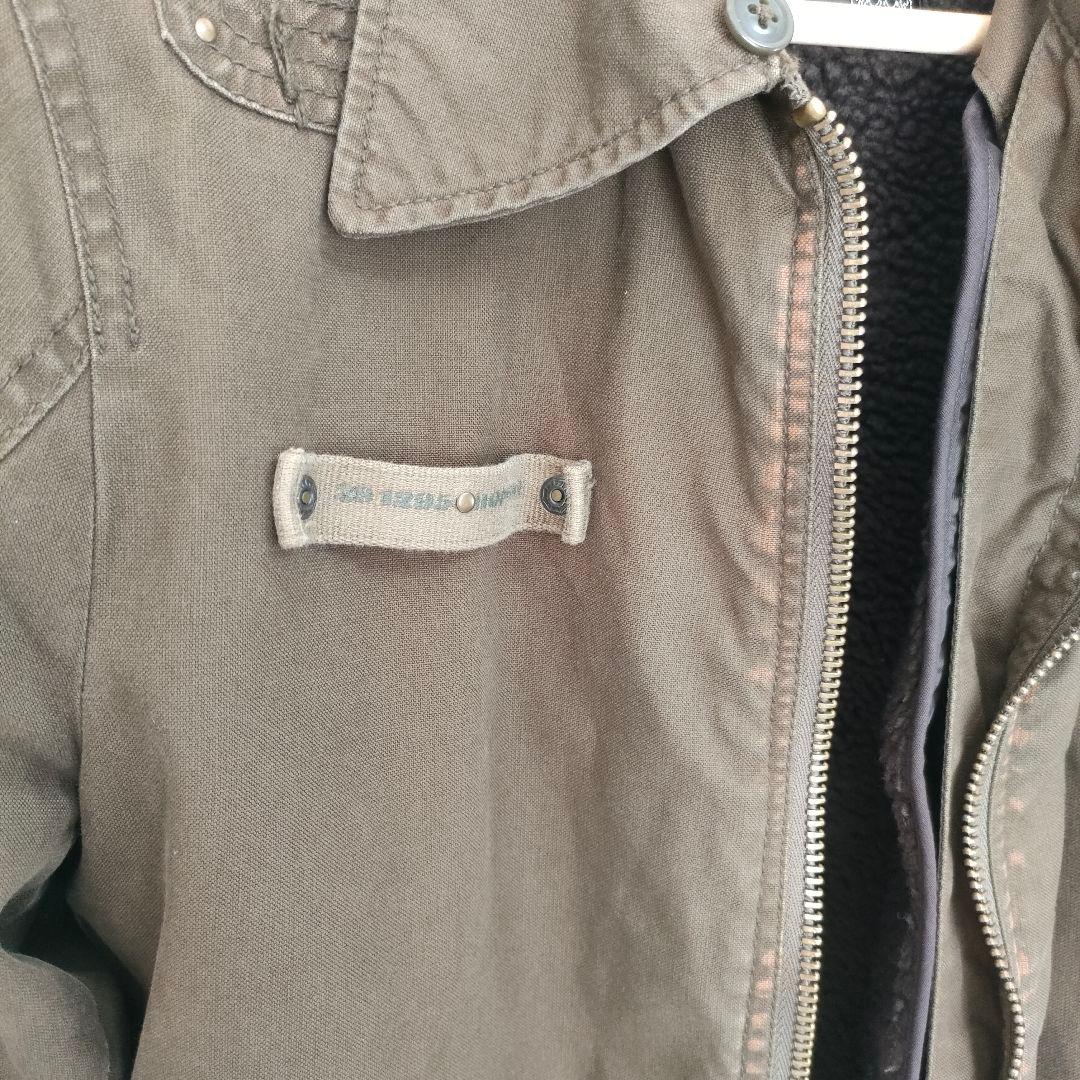 【291295 HOMME】ミリタリーフライトジャケット／ボアライナー付