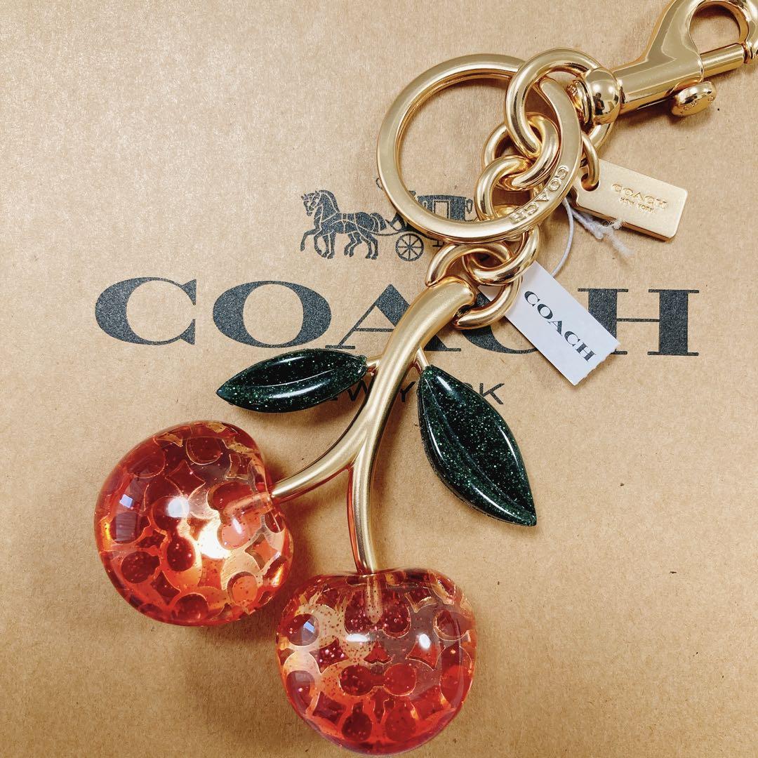 アリス 新品正規品COACH チェリー チャーム キーリング