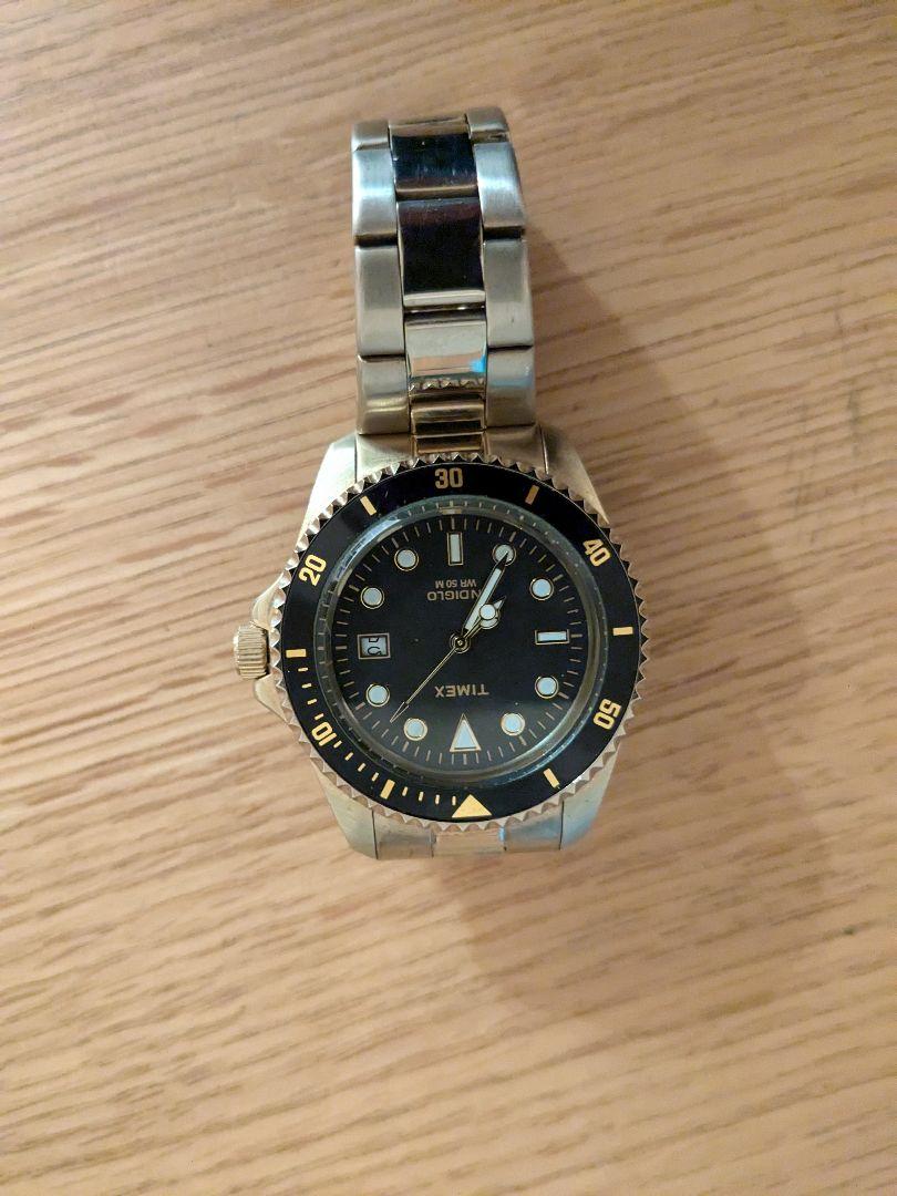 【おすすめ】【お値下】TIMEX タイメックス ダイバーズ　ゴールド 腕時計