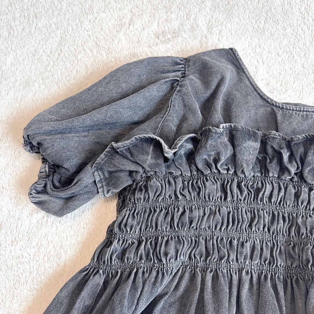 denim louise blouse/black | papier.official