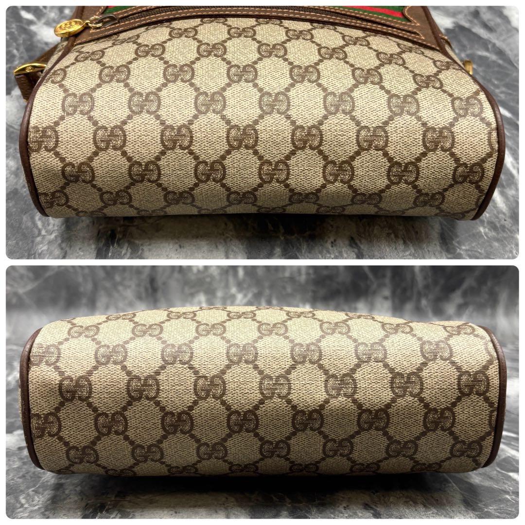 ✨極美品✨GUCCI シェリーライン ショルダーバッグ GG レザー ブラウン
