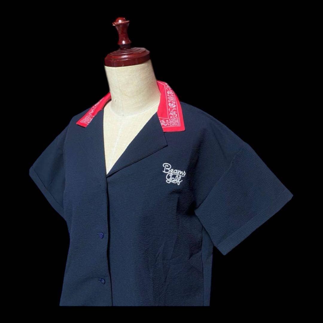 BEAMS GOLF ORANGELABEL バンダナ オープンカラーシャツ