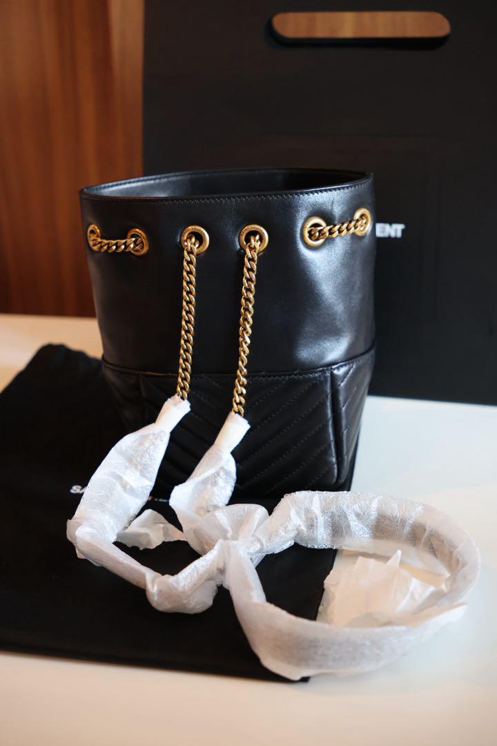 Saint Laurent JOE チェーン レザーバケットショルダーバック Saint Laurent JOE チェーン レザーバケットショルダーバック