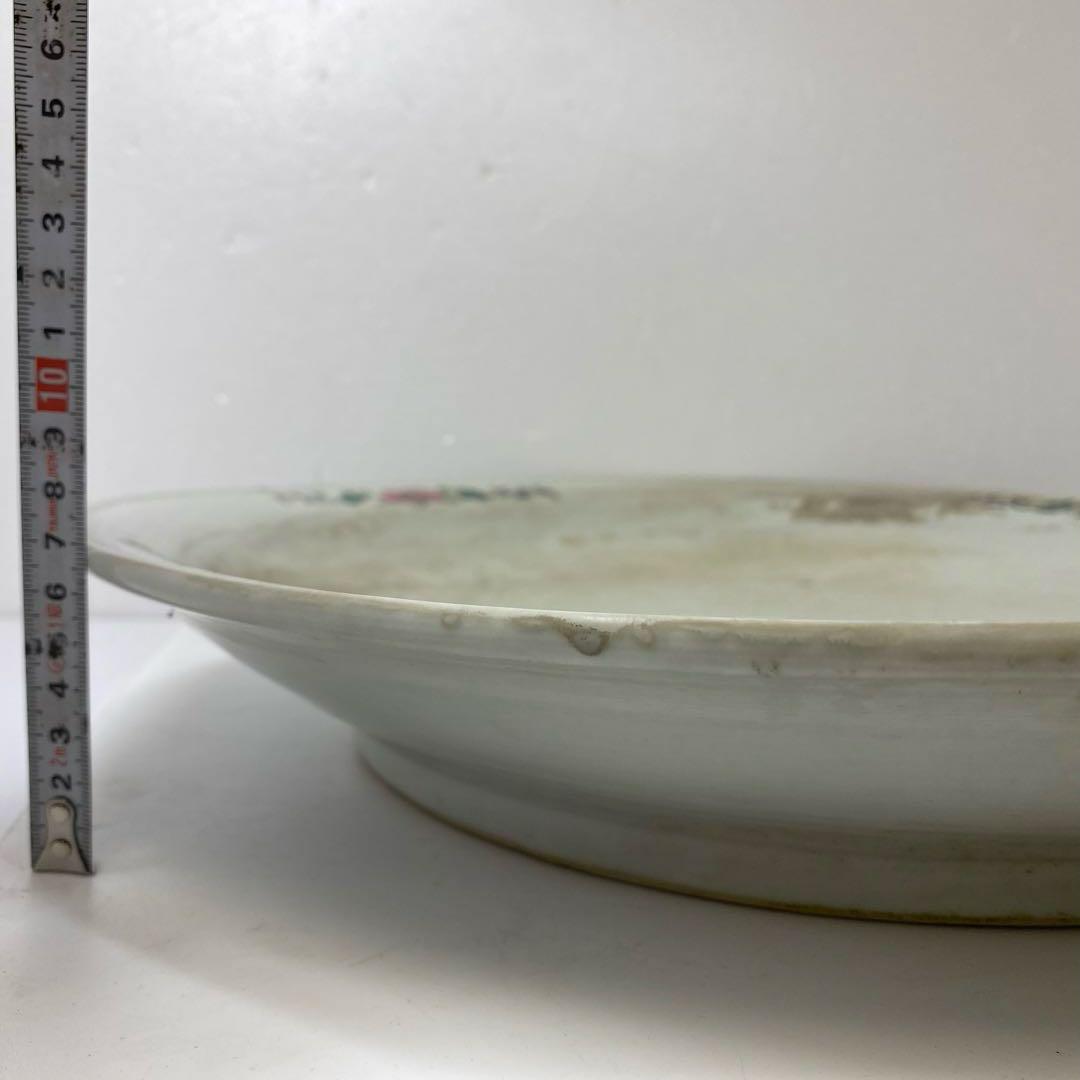 専用 中国清時代 粉彩大皿 直径46㎝ 東さ7-0130☆2F