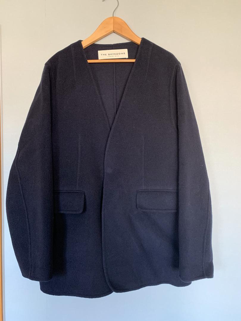 【美品】シンゾーン　CARDIGAN JACKET 　ネイビー　フリーサイズ