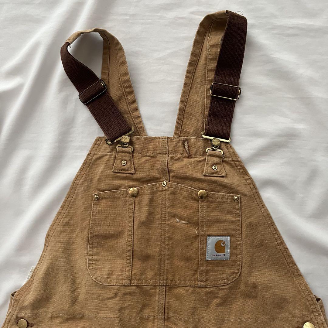 メンズ 古着 Carhartt オーバーオール ダブルニー つなぎ