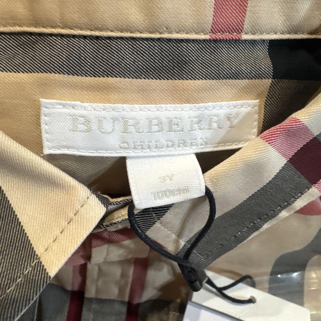 BURBERRY バーバリー チェック　長袖　シャツ　トップス　新品　100