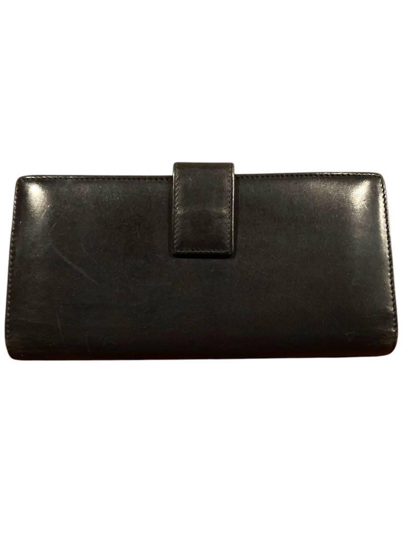 美品 GUCCI ブラック レザー 長財布