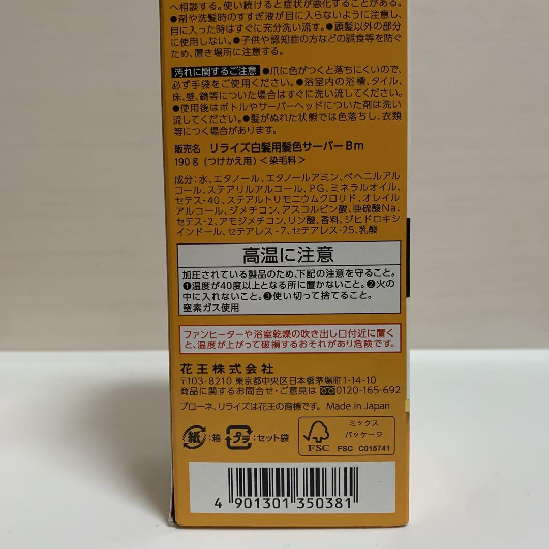 リライズ　白髪用髪色サーバー　リ・ブラック　まとまり仕上げ　つけかえ用　3個