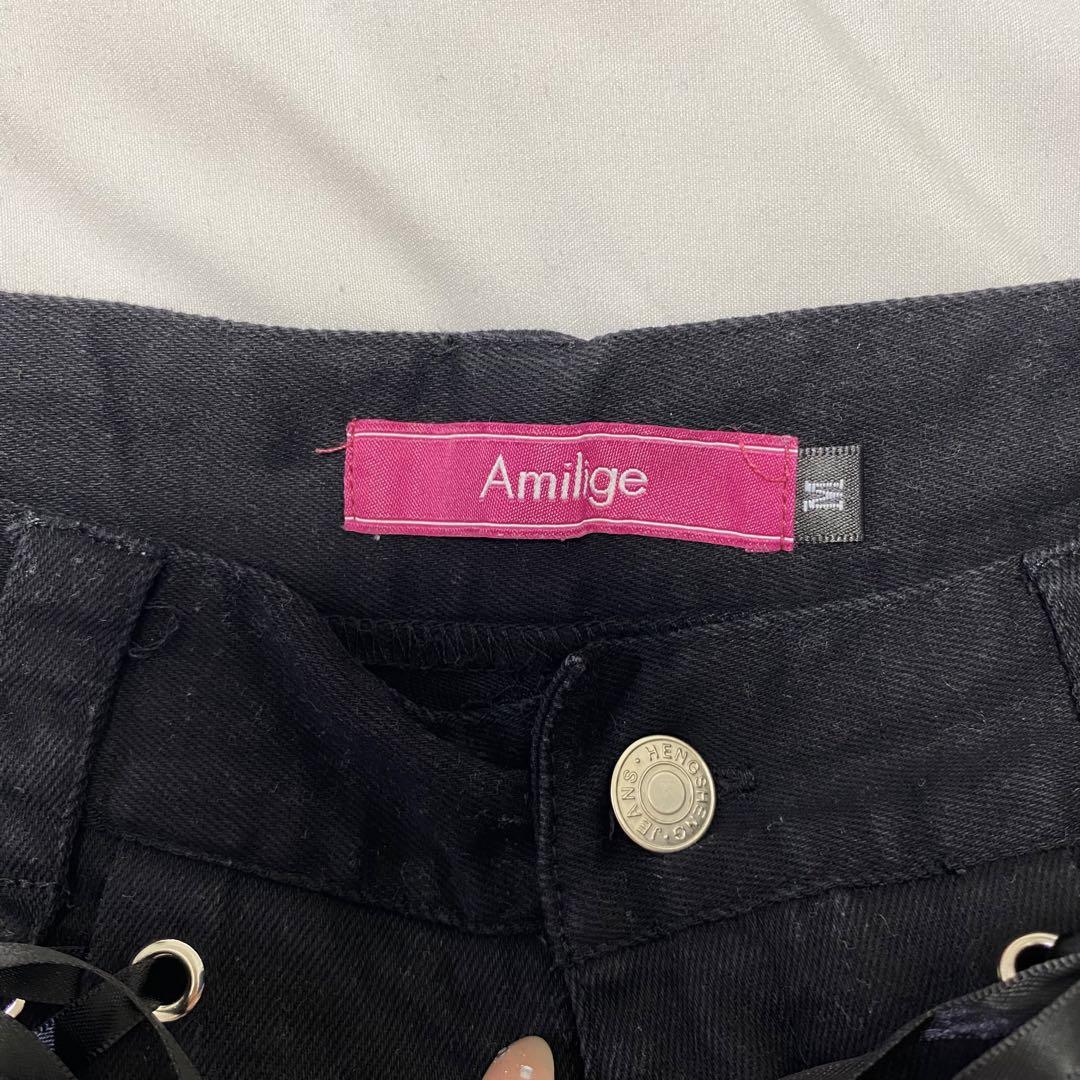 【amilige】ガーターベルト付きパンツ