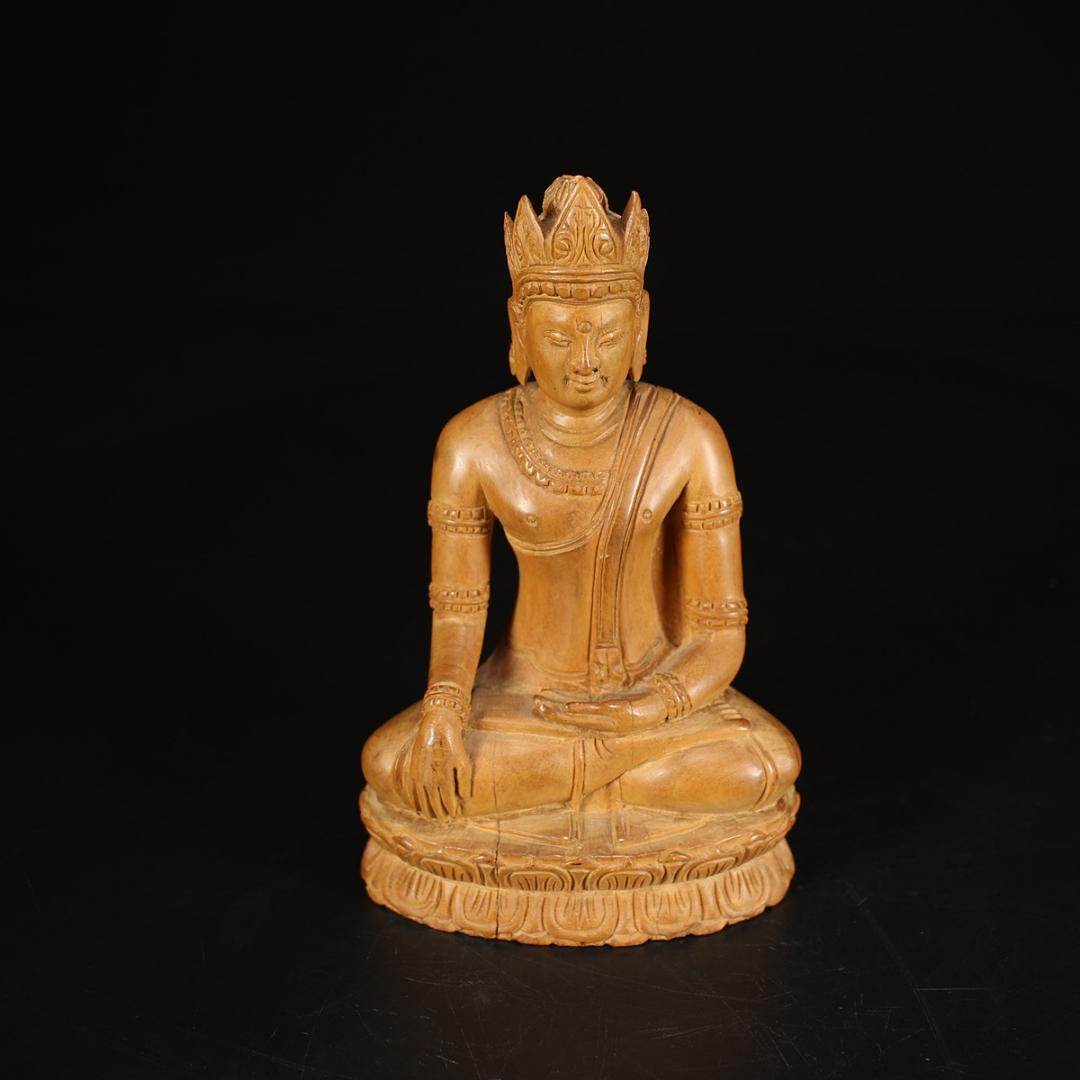 唐物 【白檀】 香木製 仏像 置物  美品