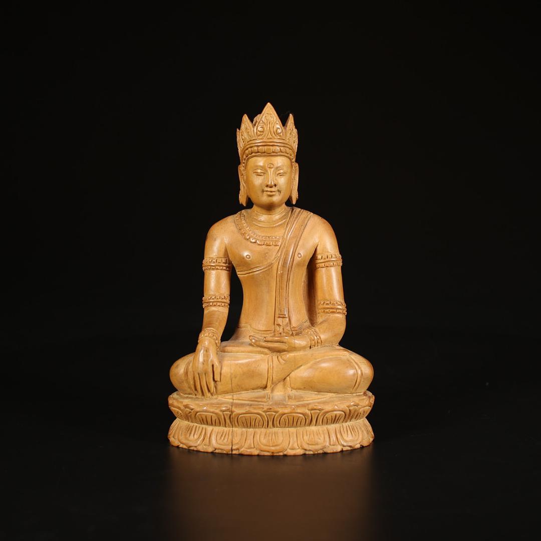 唐物 【白檀】 香木製 仏像 置物  美品