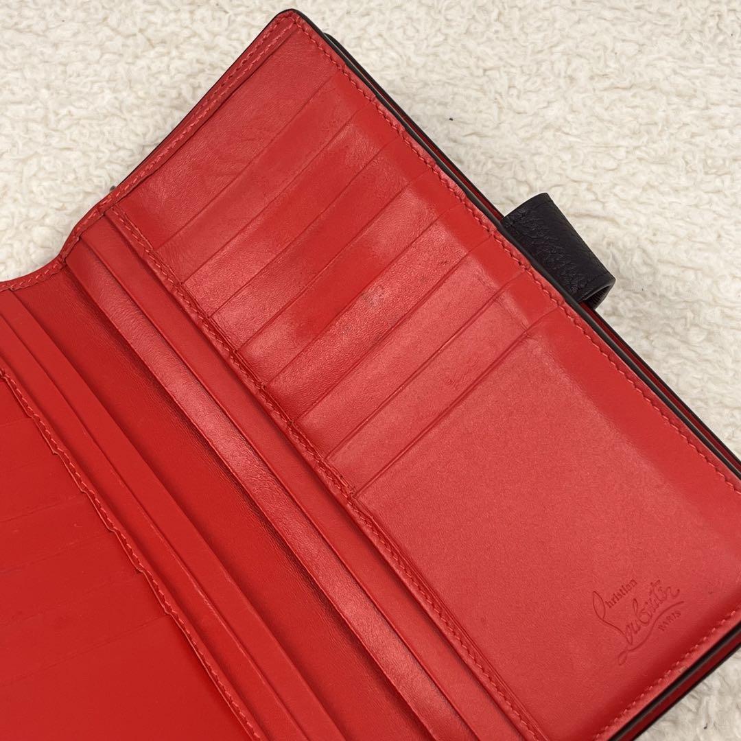 ✨美品✨クリスチャンルブタン 長財布 パロマ レザー 黒×赤
