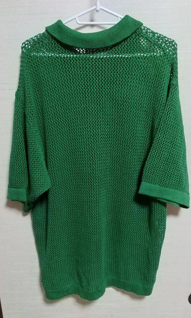 Mr.creape 透かし編みポロニット【GREEN】 Mr.creape 透かし編みポロニット【GREEN】