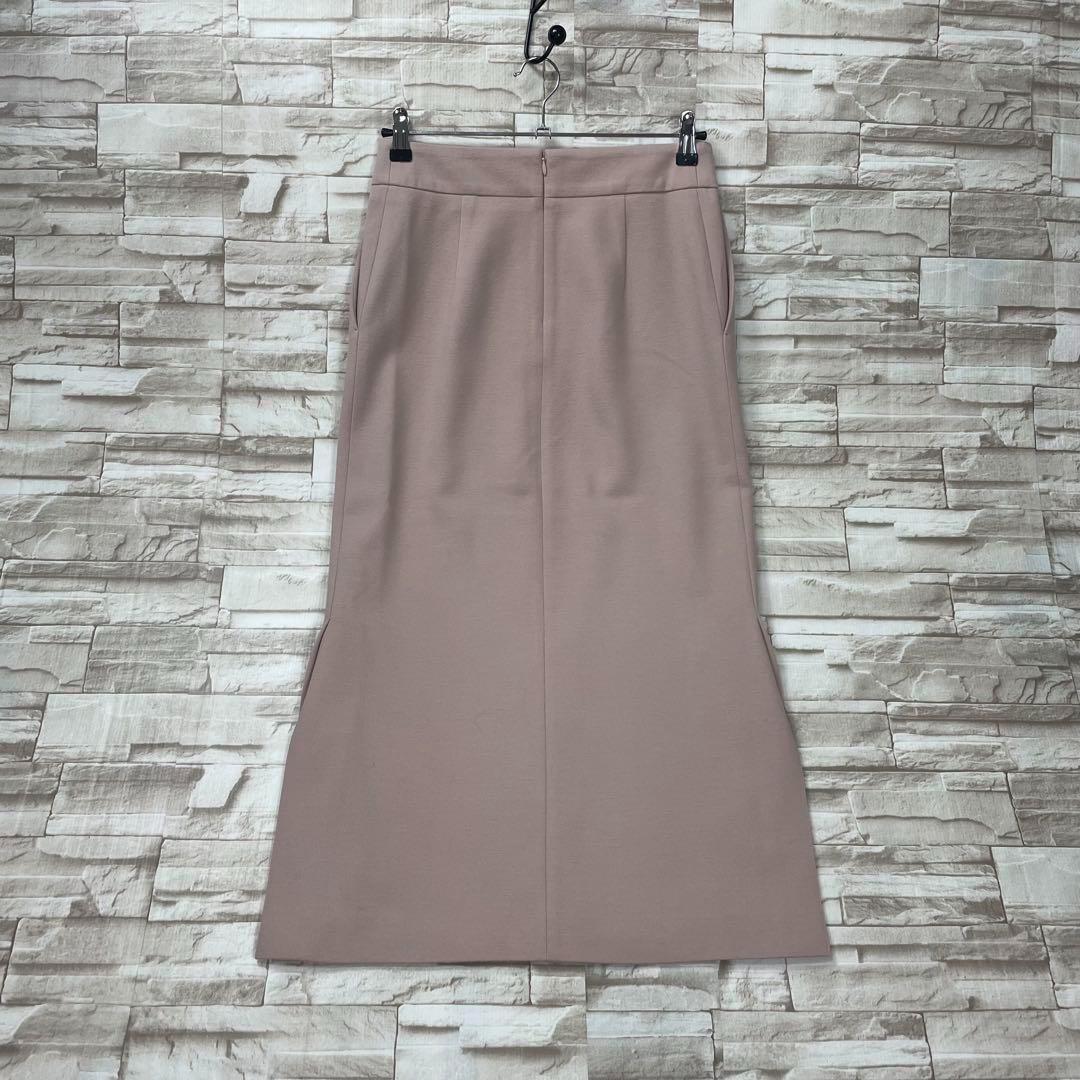 【美品】エブール ebure★ロングスカート　マキシ丈　ウール　ピンクベージュ