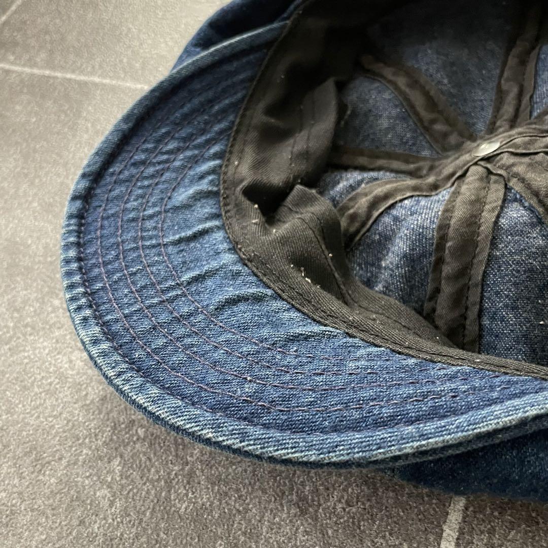 NEW YORK HAT USA製 デニムキャスケット 帽子 インディゴ L