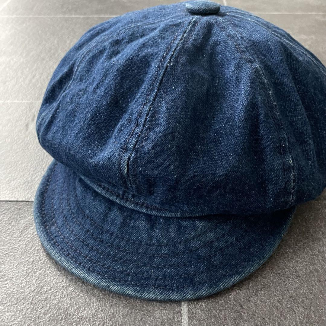 NEW YORK HAT USA製 デニムキャスケット 帽子 インディゴ L NEW YORK HAT USA製 デニムキャスケット 帽子 インディゴ L