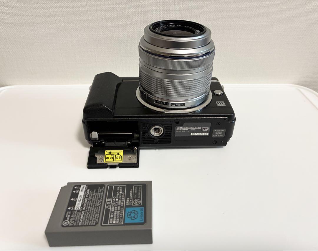 OLYMPUS PEN E-PL1 ブラック、レンズセット（本体＋レンズ）