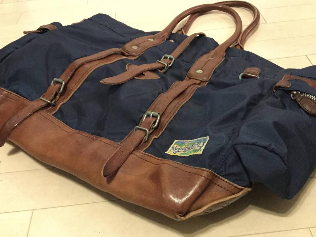 入手困難POLOポロラルフローレントートBAGレザー革ネイビー紺ヨセミテ幻鞄