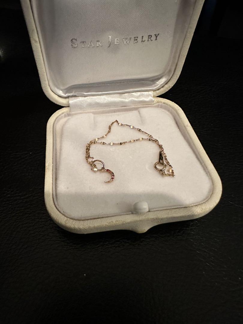 き*星様 STAR JEWELRY 月のチャーム付　ゴールド　ブレスレット