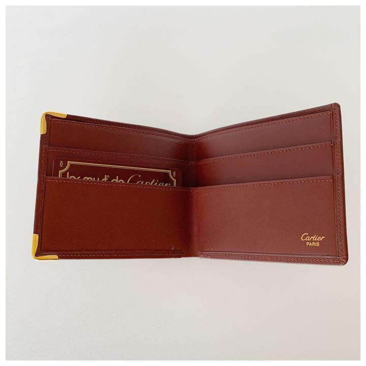 在庫あ Cartier 札入れ マネークリップ 美品 kfbxd-m65386732522 カルティエ マストライン 二つ折り 格安人気SALE