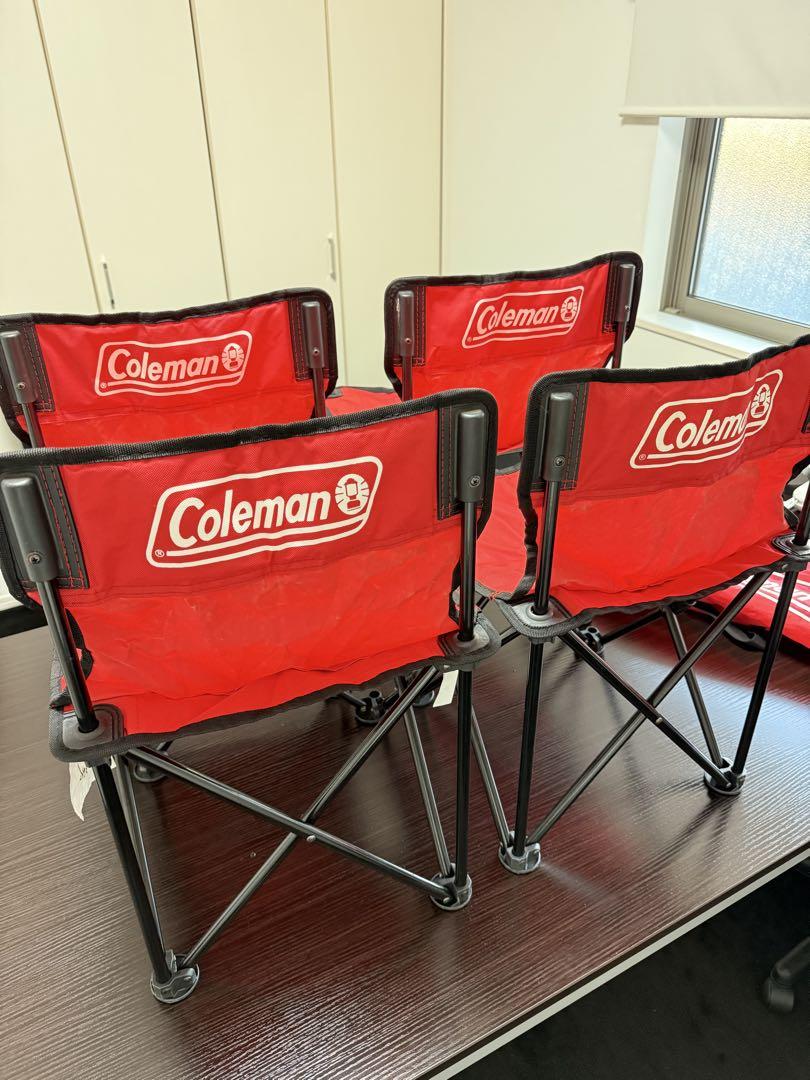 Coleman アウトドアチェア 4脚セット レッド