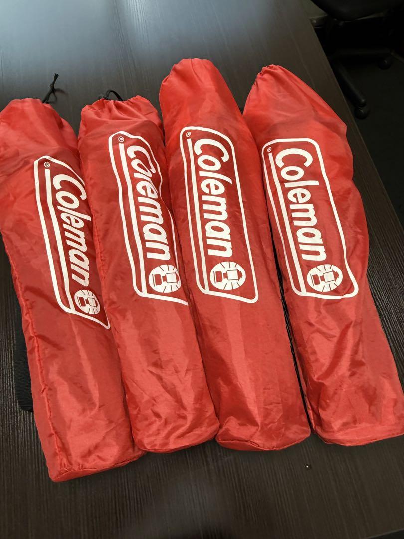 Coleman アウトドアチェア 4脚セット レッド