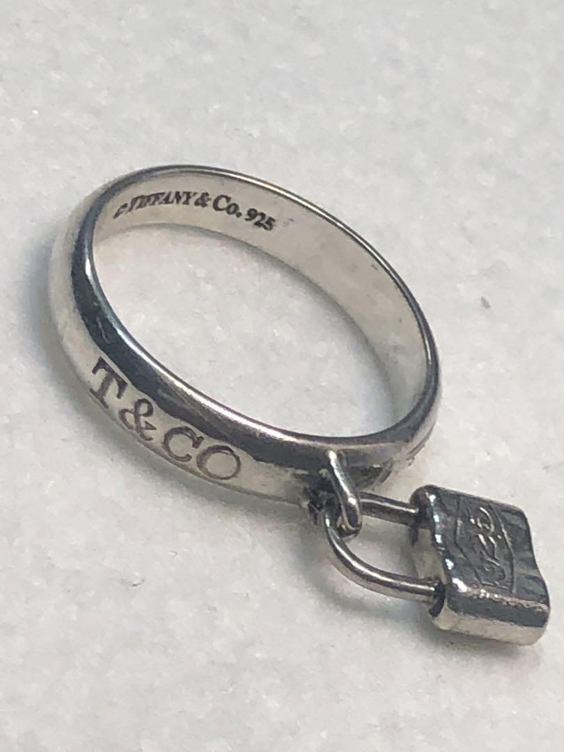 傷有り Tiffany & Co. ロック カデナ チャームリング 925
