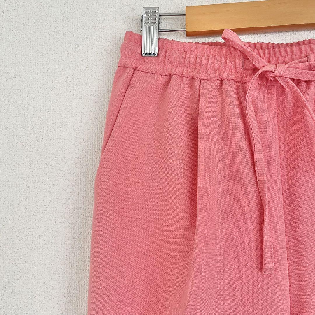 【美品】yori ヨリ サラサラサスティックパンツ ピンク 36