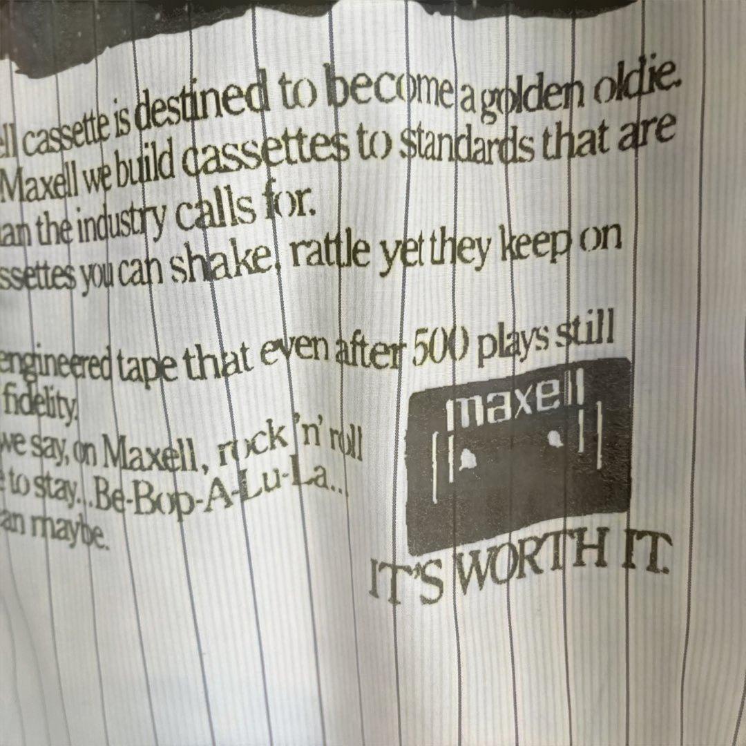 Vintage Stripe L/S maxell graphic Shirts