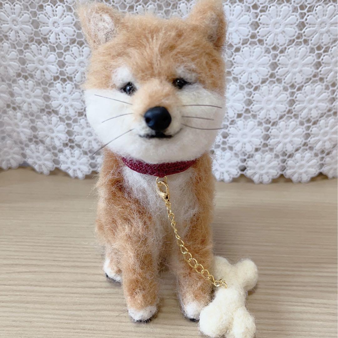 羊毛フェルト犬 柴犬 秋田犬 子犬 - メルカリ