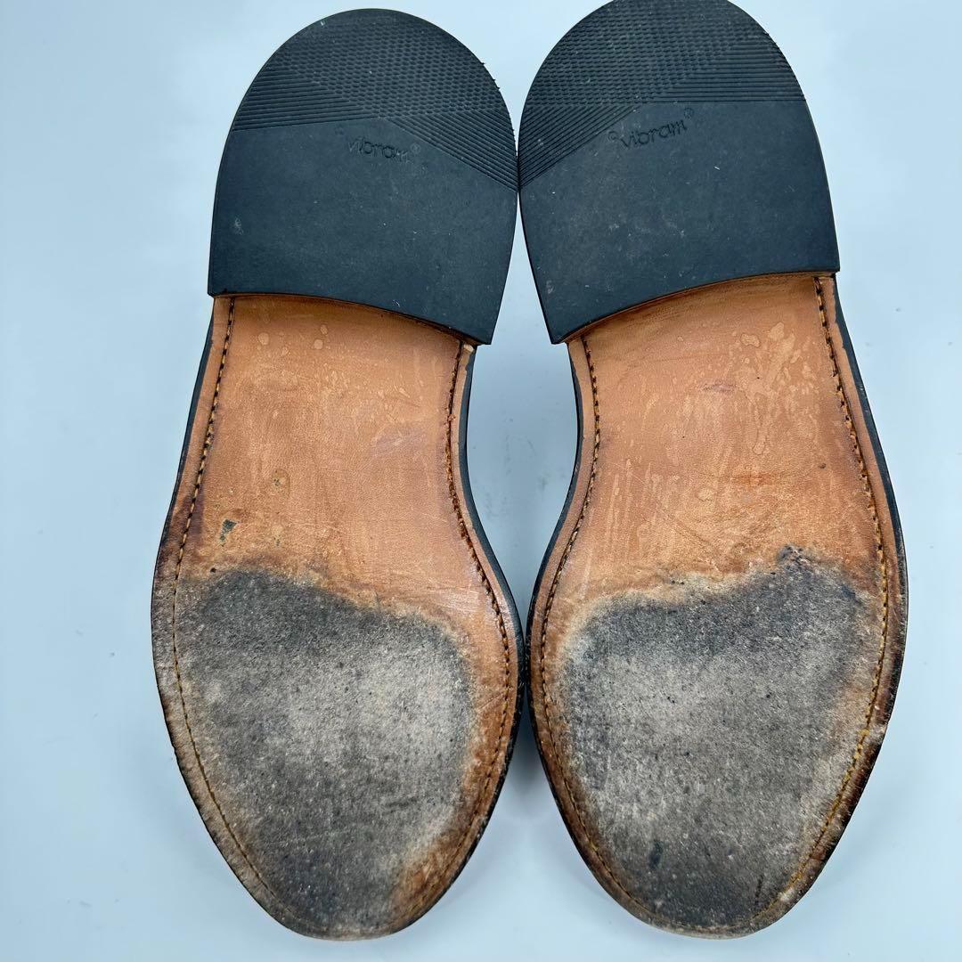 【美品】TOMBROWNブラック レザウィングチップ ドレスシューズ メンズ 黒