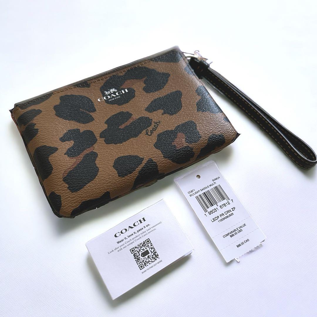 最新 COACH コーチ ポーチ財布 コーナージップリストレット バッグ