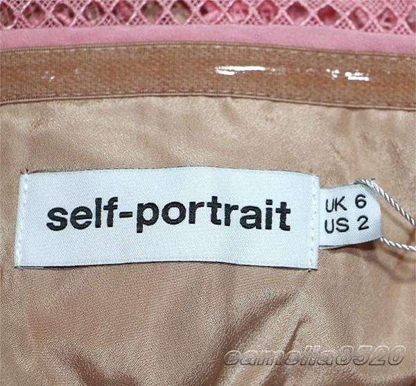 未使用タグ付き✨ self-portrait ワンピース レース ワンショルダー セルフポートレイト ワンピース オフショルダー レース ピンク