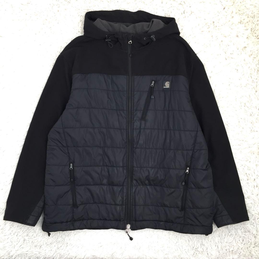 【希少XL】Carhartt カーハート ワンポイントロゴ 中綿ジャケット 黒 【希少XL】Carhartt カーハート ワンポイントロゴ 中綿ジャケット 黒