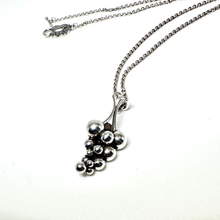 美品 ジョージジェンセン ムーンライトグレープ ネックレス シルバー925-