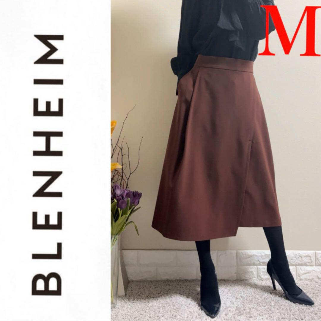 美品！BLENHEIM ブレンヘイム アシンメトリー　Aライン　スカート　M 茶