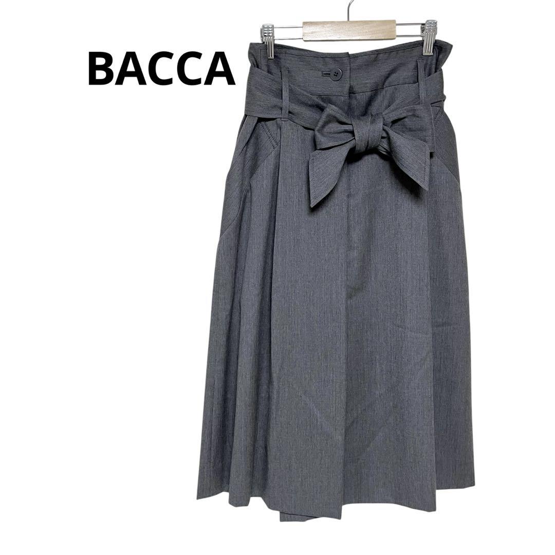 美品✨ BACCA バッカ クロップドパンツ ワイド ウール混 36 グレー