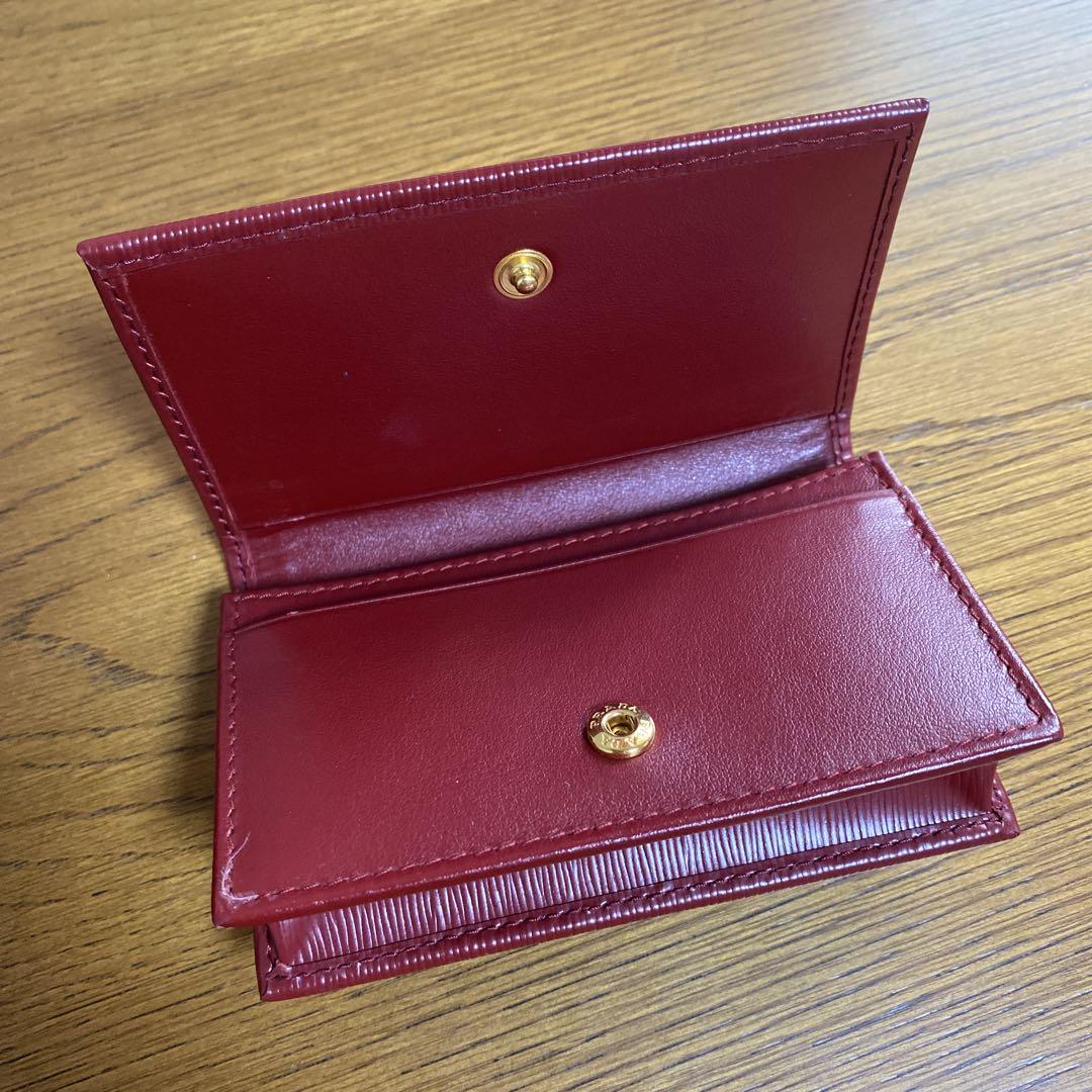 PRADA レッドレザー名刺入れ PRADA レッドレザー名刺入れ