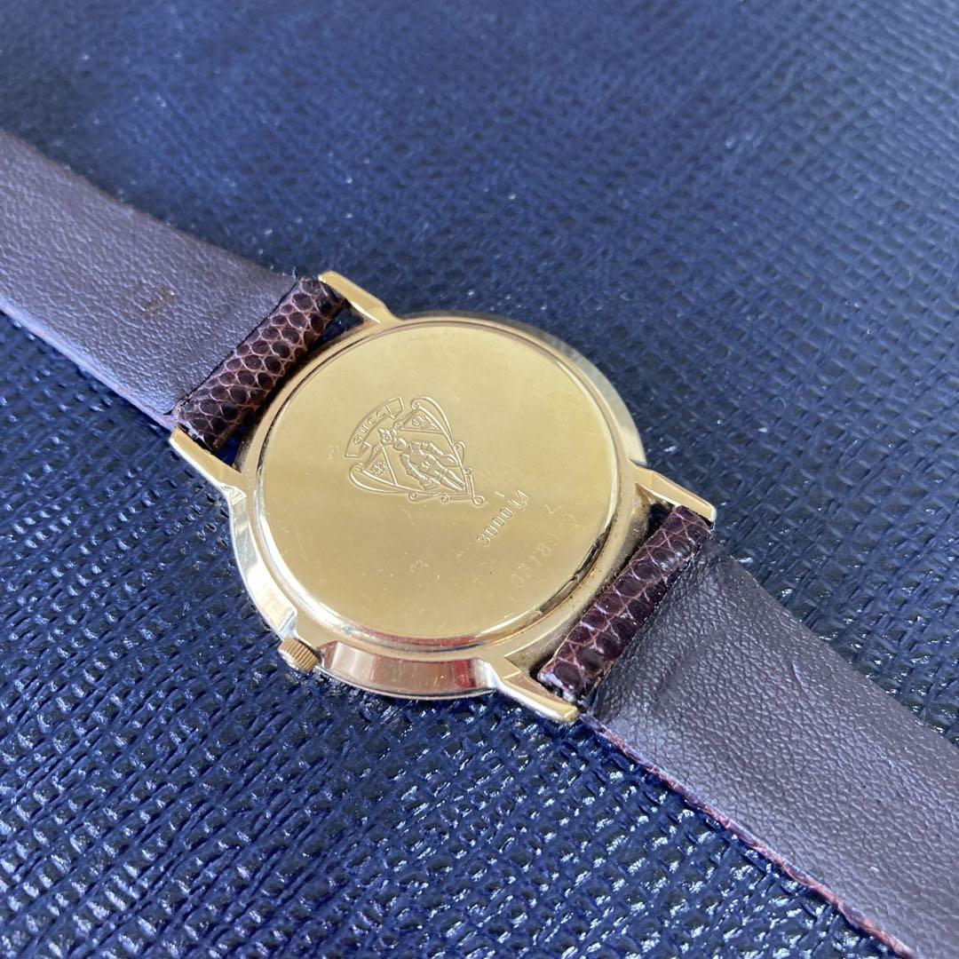 グッチ GUCCI 腕時計 3000M ヴィンテージ シェリーライン メンズ