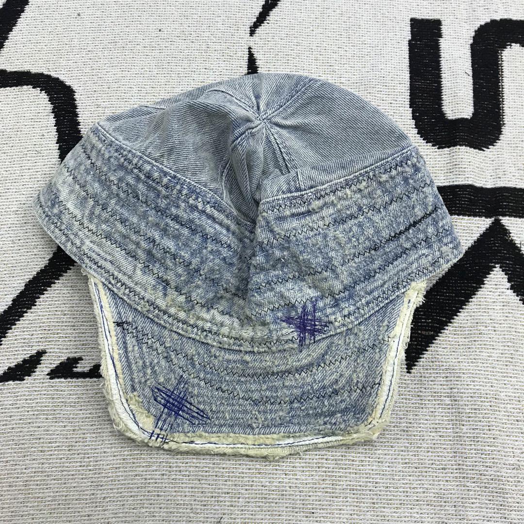 KAPITAL キャピタル 老人と海 キャップ イカリ　刺繍 KAPITAL(キャピタル) / 11.5ozブラック×ブラックデニム 老人と海