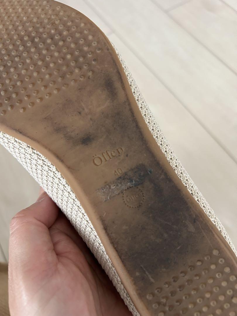 値下！offen/オッフェン 40美品 ポインテッドトゥ フラットシューズ