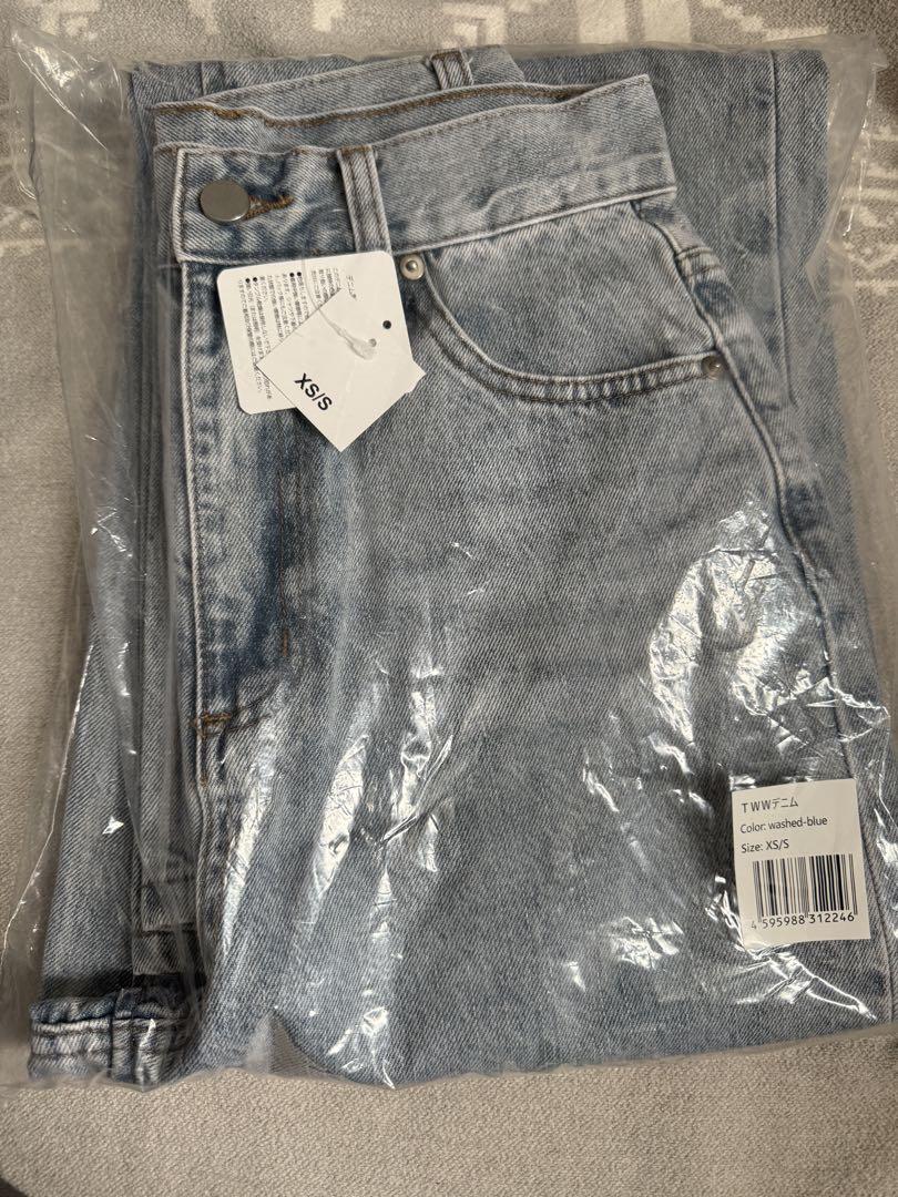 最安値！twwデニム XS/S ロングサイズ washed-blue