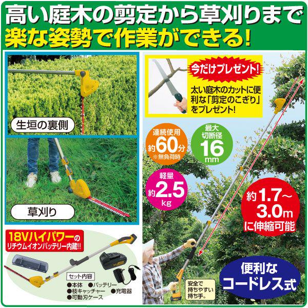 激安を販売 充電式 高枝 生垣 草刈バリカン 剪定のこぎり付き 価格販売中 Torresmirador Com