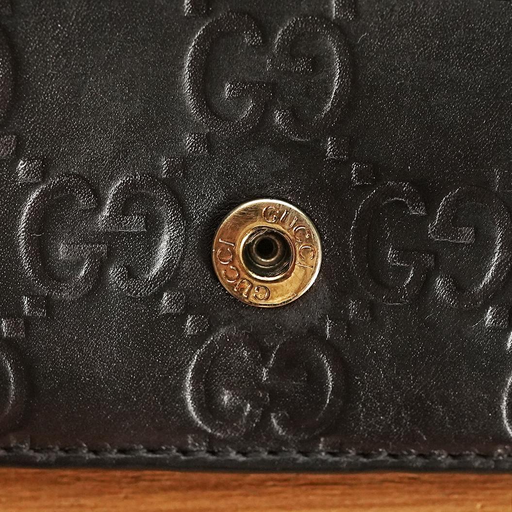 グッチ　GUCCI　長財布　シマ　ＧＧ柄　Wホック　ブラウン　ゴールド金具
