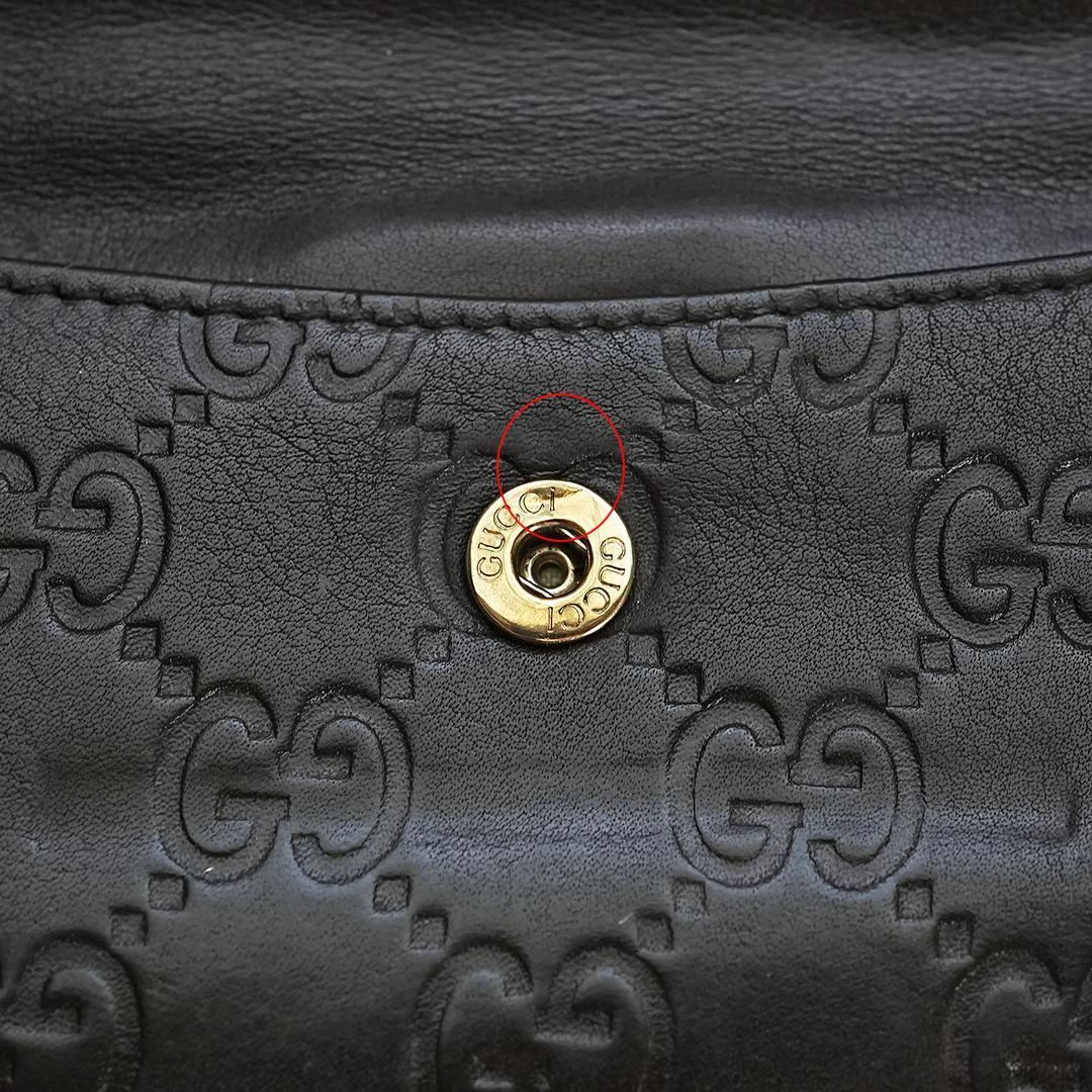 グッチ　GUCCI　長財布　シマ　ＧＧ柄　Wホック　ブラウン　ゴールド金具