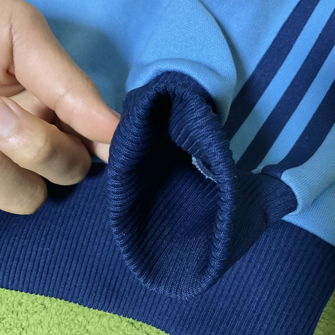 adidas デサント　トラックジャケット　80s 4号　青