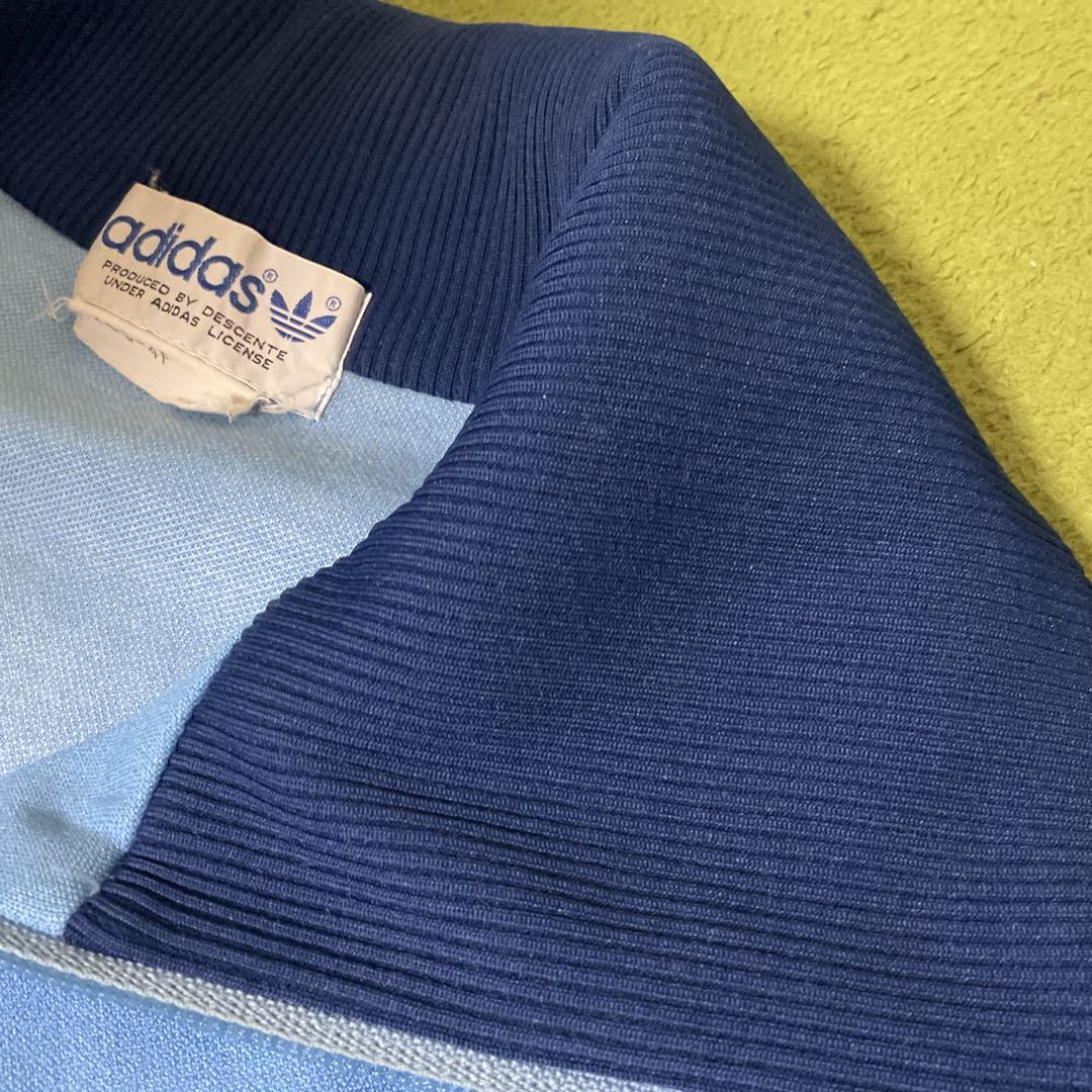 adidas デサント　トラックジャケット　80s 4号　青
